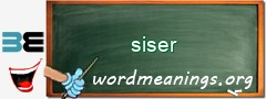 WordMeaning blackboard for siser